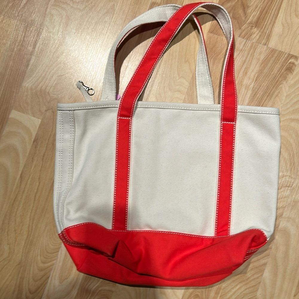 Land's End Canvas tote various colors embroidery pockets key hook Size Medium - Picture 6 of 12